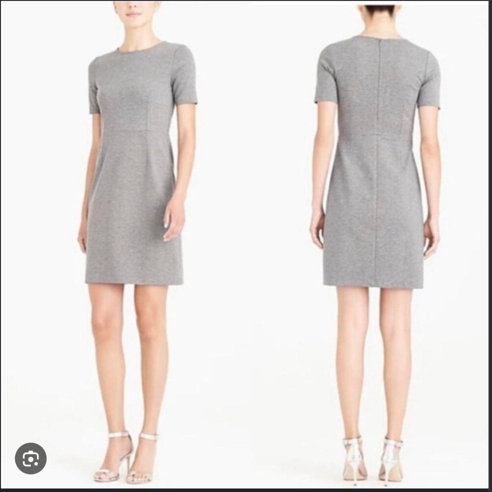 J. Crew Mercantile Ponte Gray Pencil Mini Dress